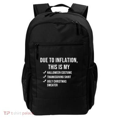 Due To Inflation This Is My Halloween Costume Generic Funny Backpack