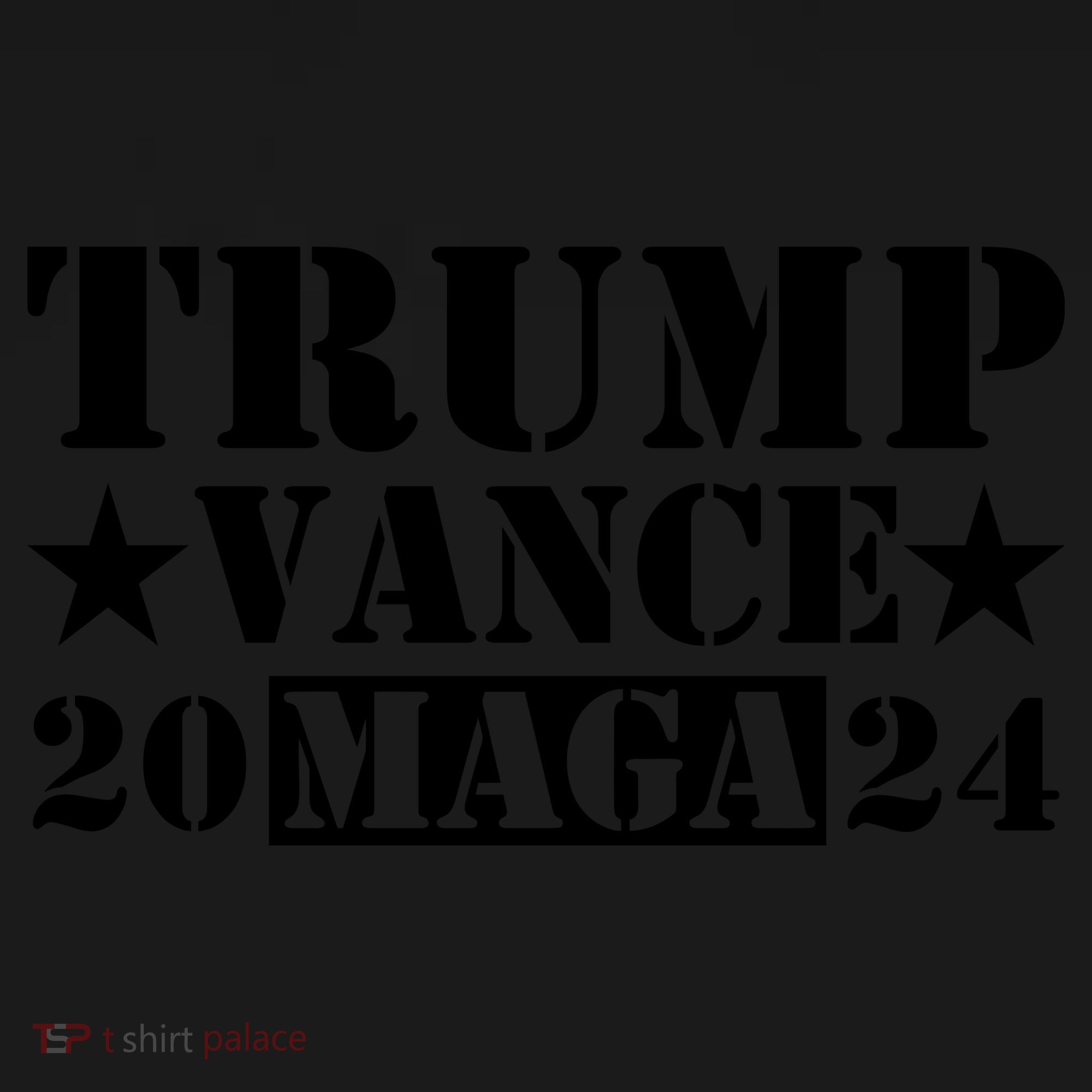 Donald Trump Jd Vance 2024 Maga Army Stamp Black Logo Apron