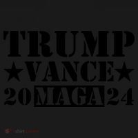 Donald Trump Jd Vance 2024 Maga Army Stamp Black Logo T-Shirt thumb 7