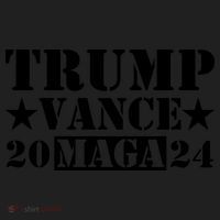 Donald Trump Jd Vance 2024 Maga Army Stamp Black Logo Beanie thumb 2