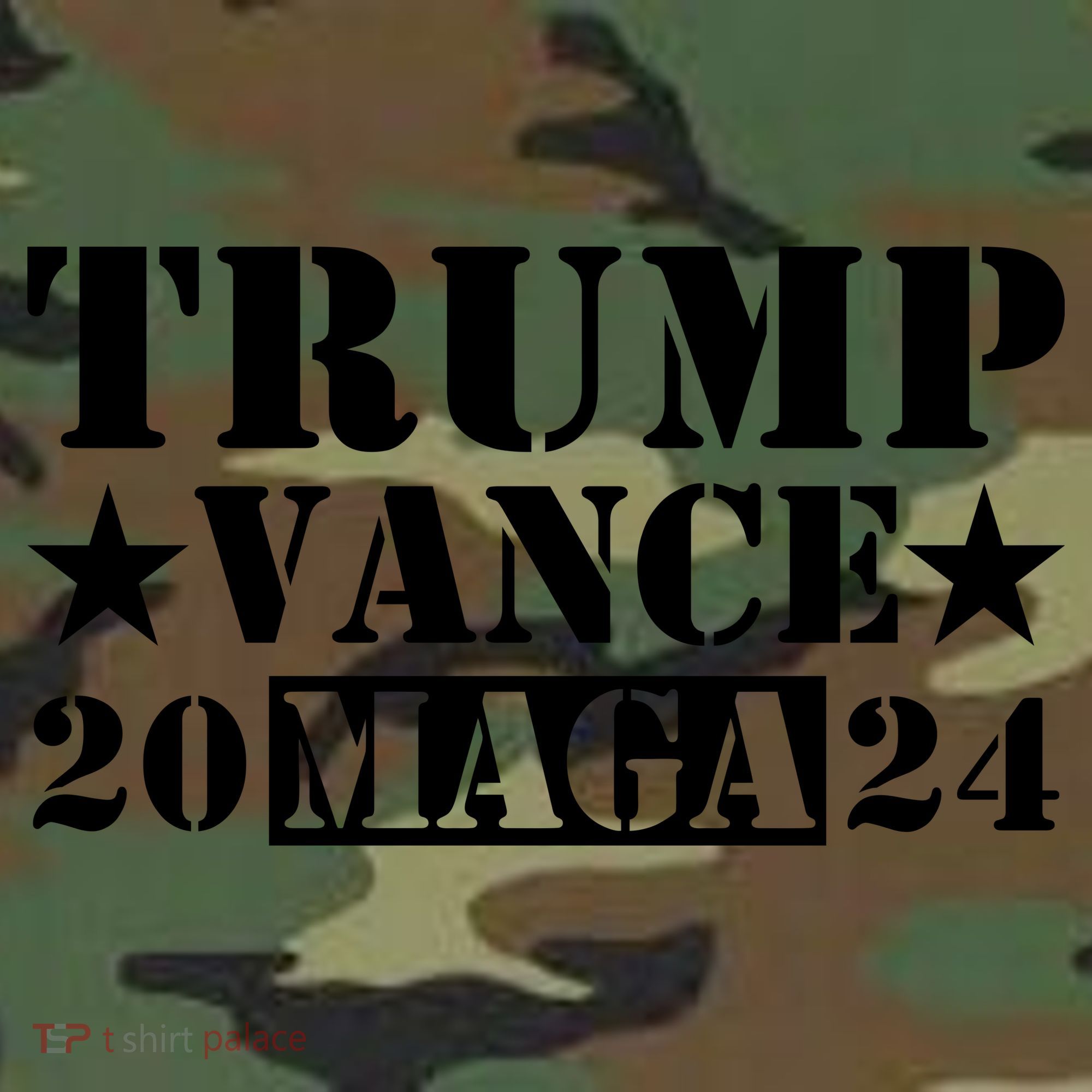Donald Trump Jd Vance 2024 Maga Army Stamp Black Logo Hat