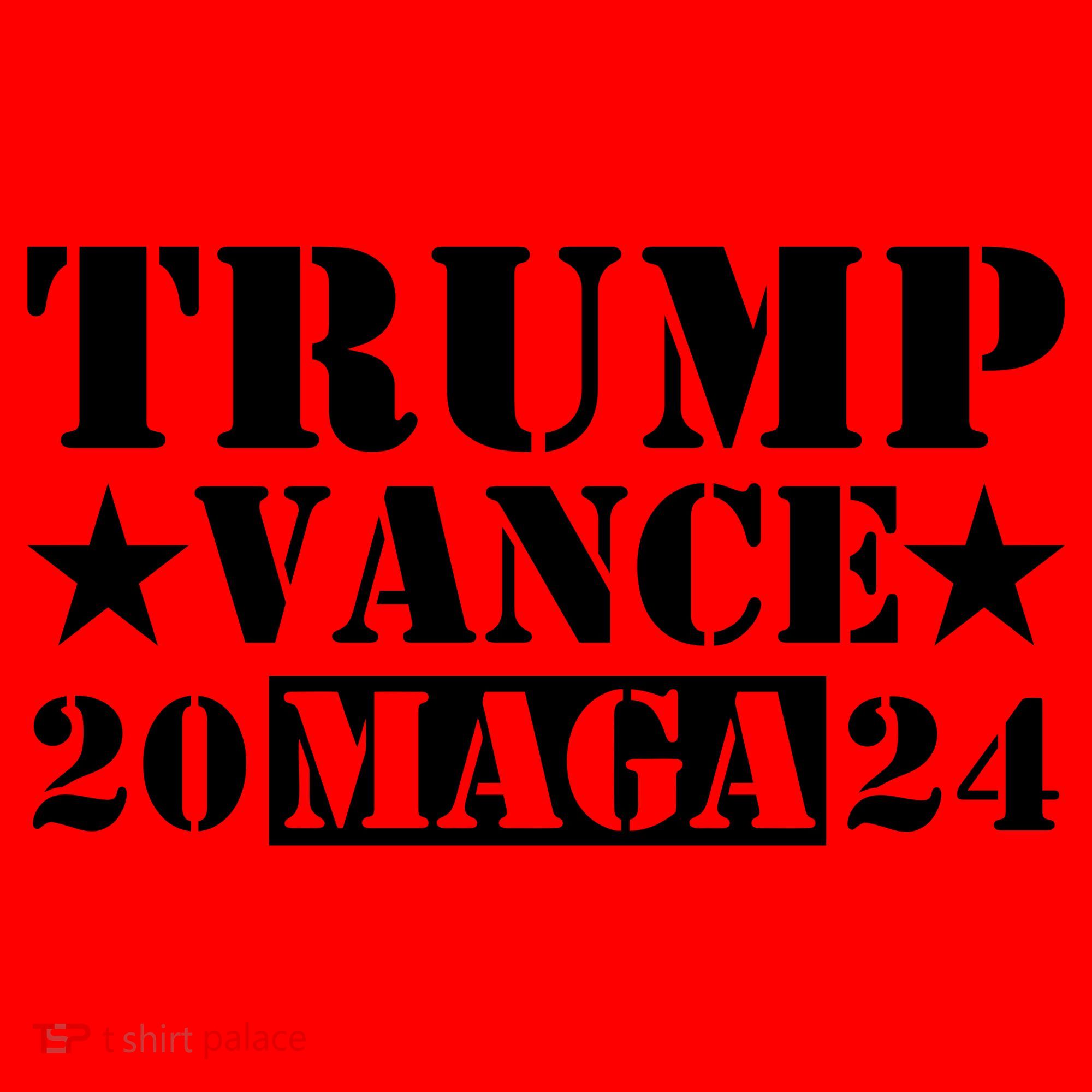 Donald Trump Jd Vance 2024 Maga Army Stamp Black Logo Santa Hat