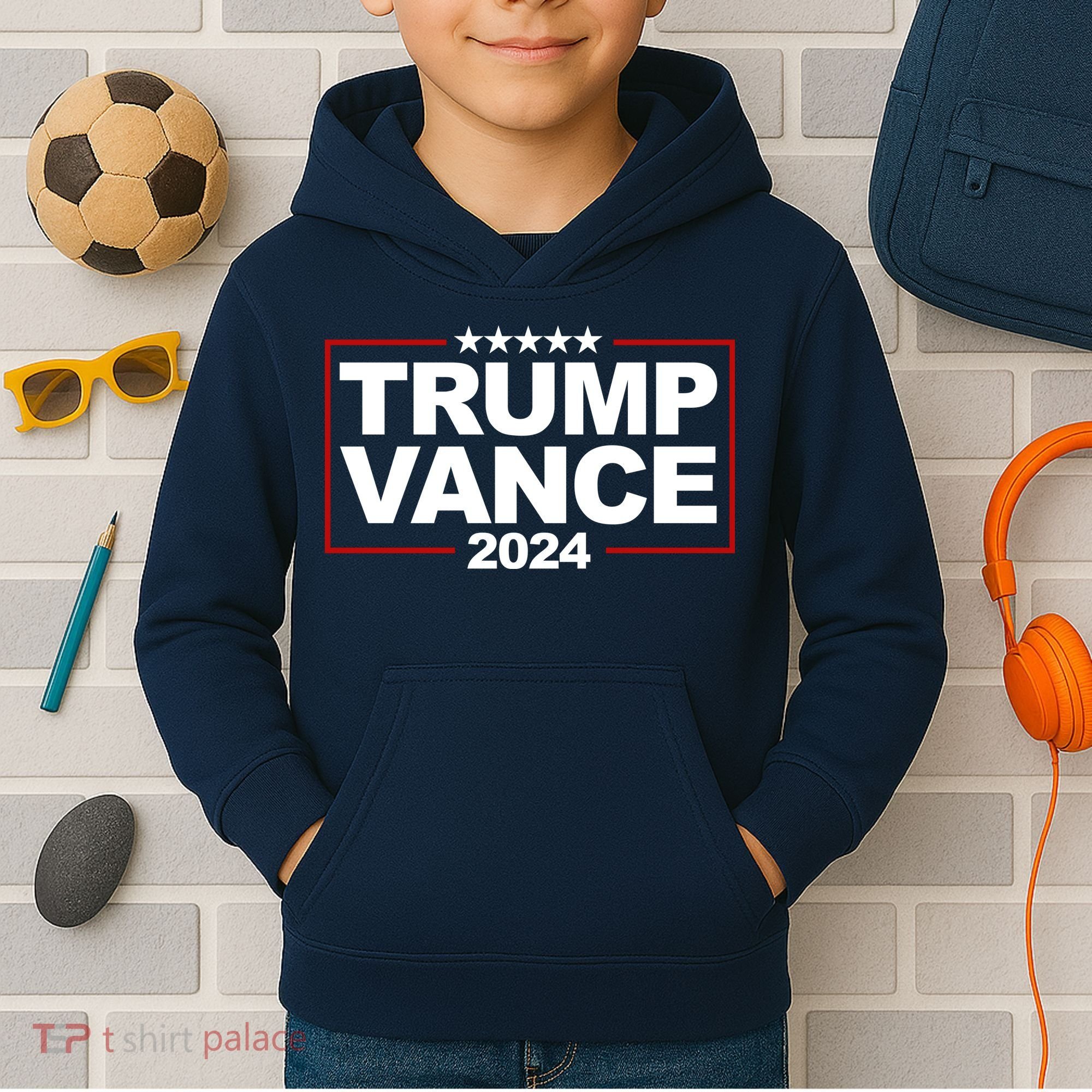 Donald Trump J. D. Vance Vice President 2024 Kids Hoodie