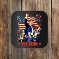 Donald Trump J.D Vance 2024 Made History Trump Legend Coaster thumb 0