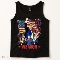 Donald Trump J.D Vance 2024 Made History Trump Legend Tank Top thumb 2