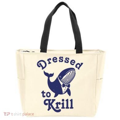 Dressed To Krill Funny Killer Whale Tote Bag