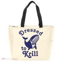 Dressed To Krill Funny Killer Whale Tote Bag thumb 0