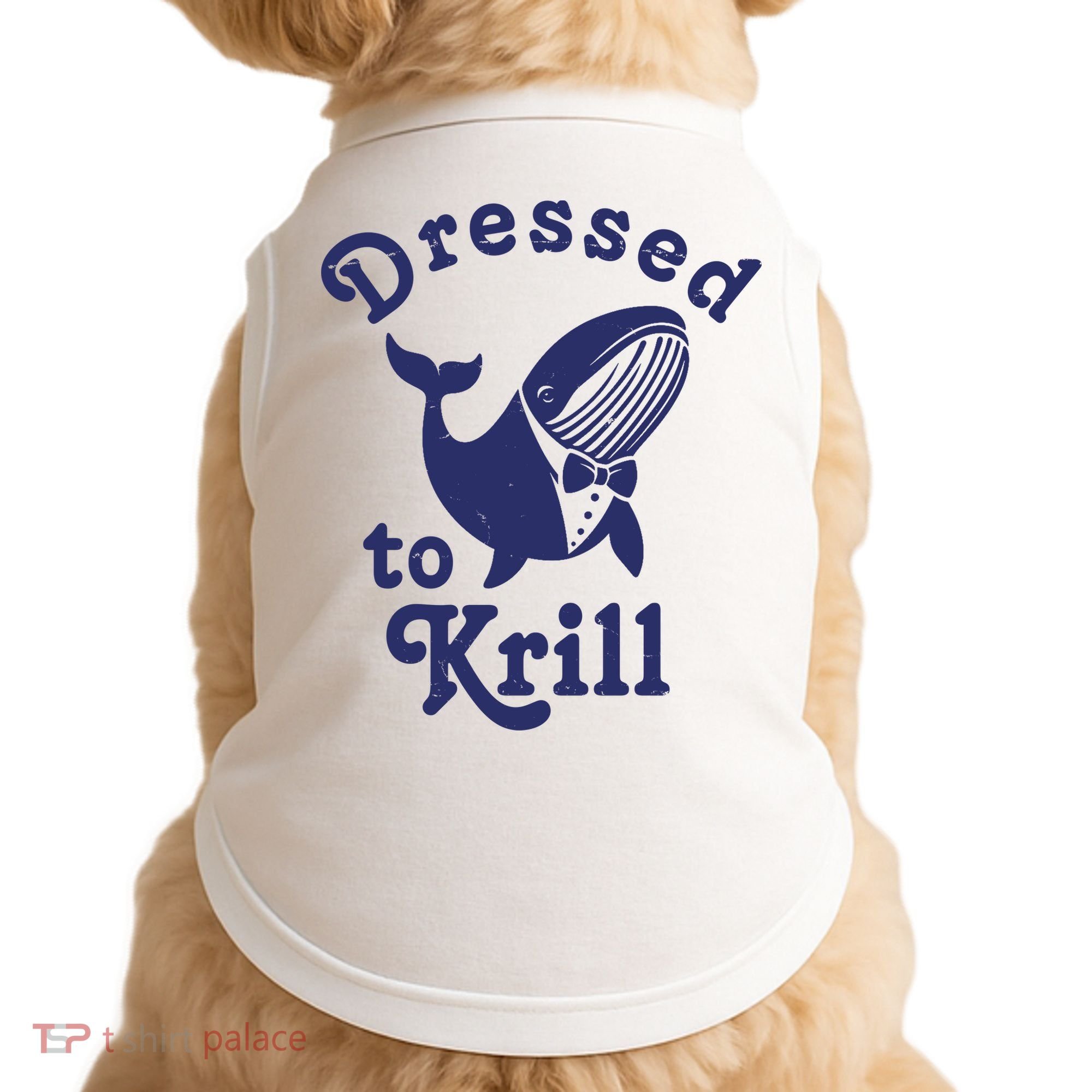Dressed To Krill Funny Killer Whale Doggie Tank