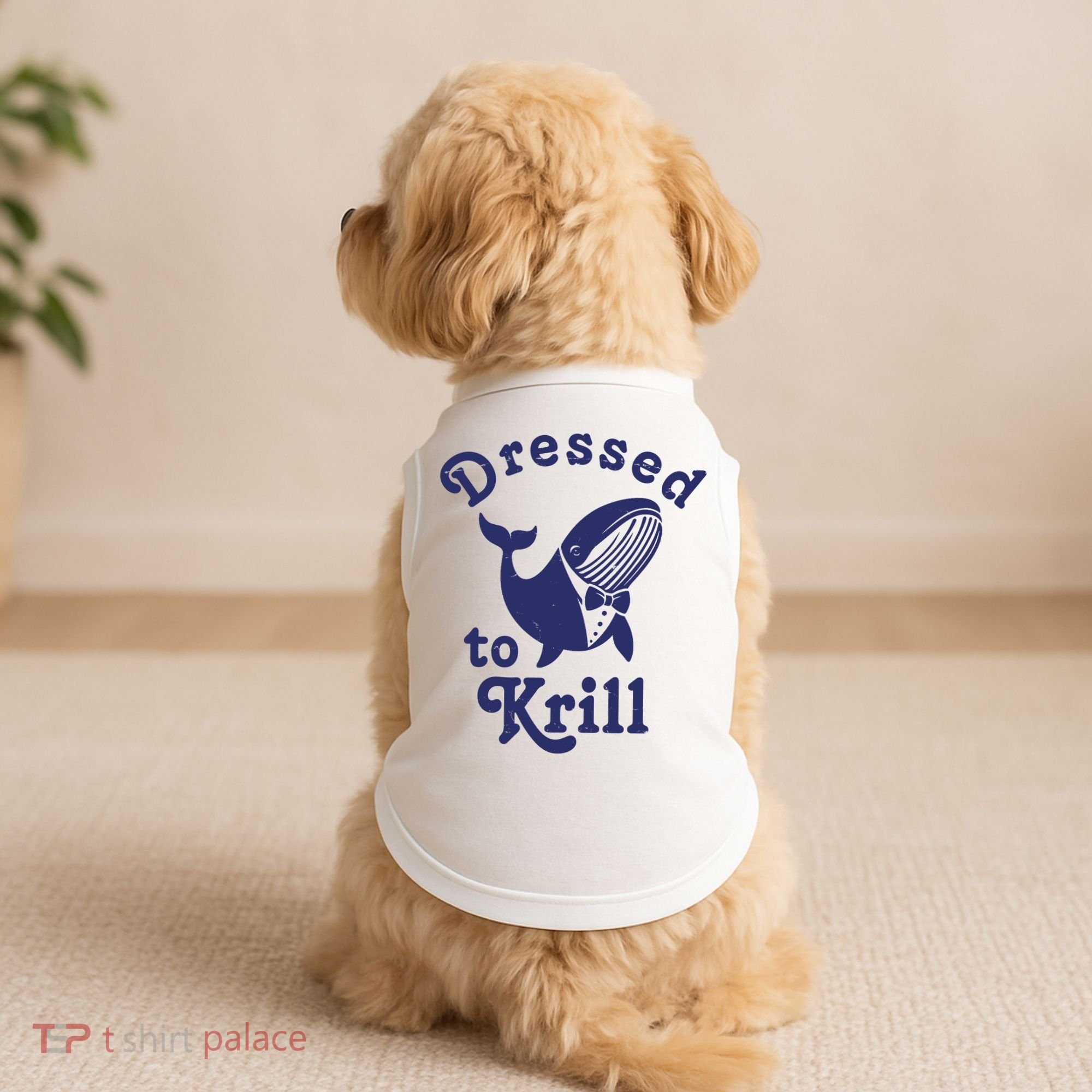 Dressed To Krill Funny Killer Whale Doggie Tank