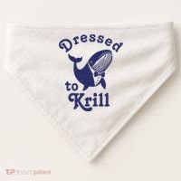 Dressed To Krill Funny Killer Whale USA-Made Doggie Bandana thumb 0