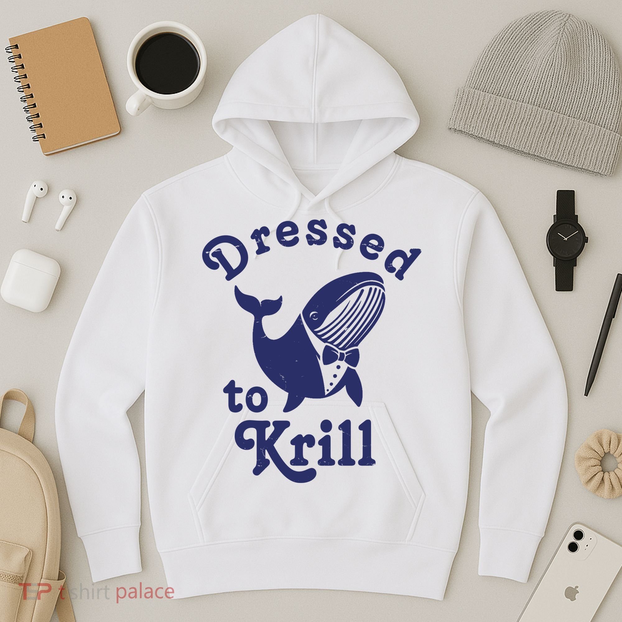 Dressed To Krill Funny Killer Whale Hoodie