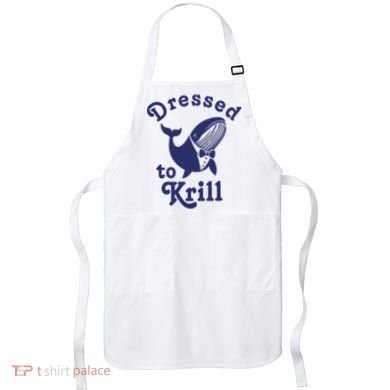 Dressed To Krill Funny Killer Whale Apron