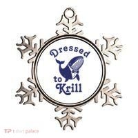 Dressed To Krill Funny Killer Whale Ornament thumb 0