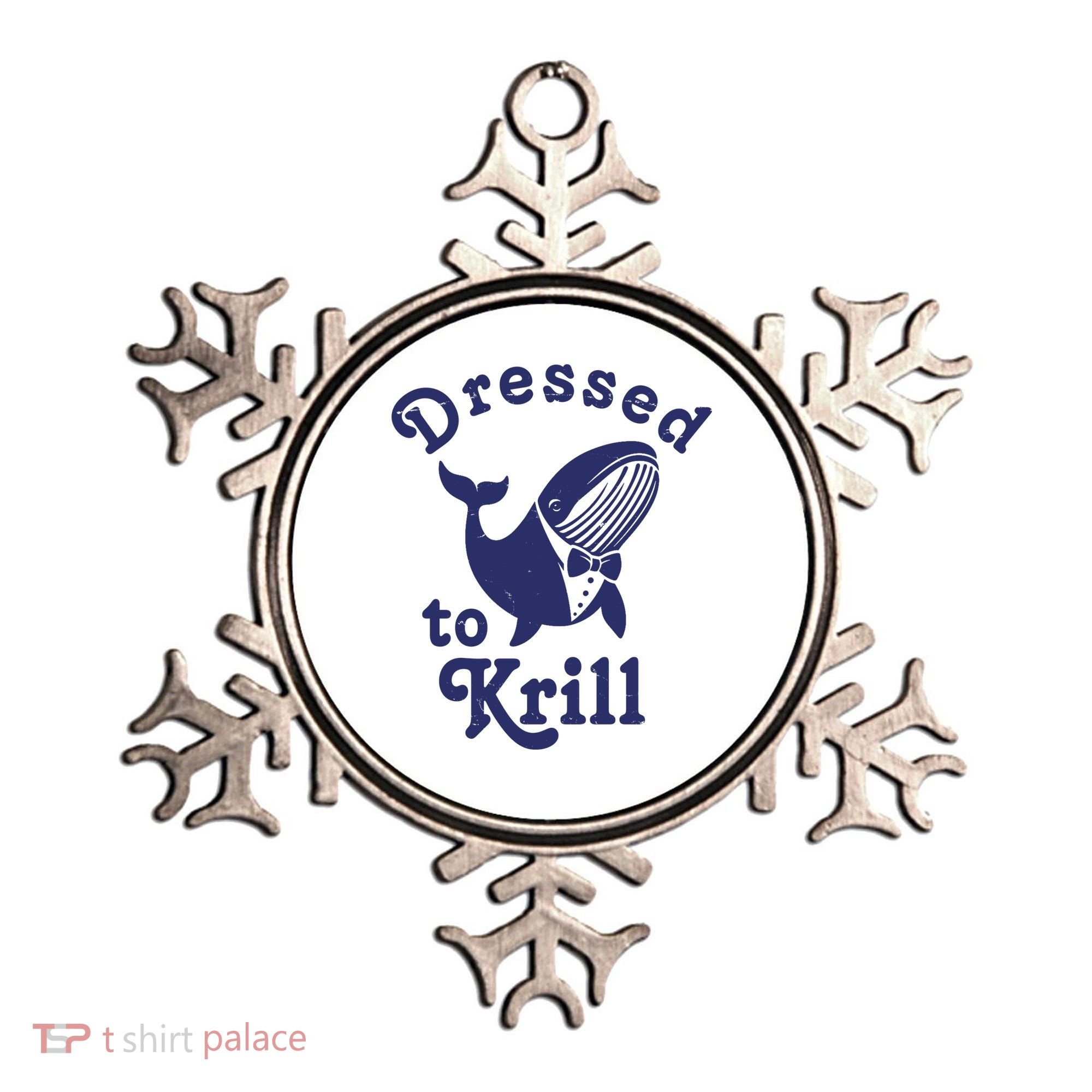 Dressed To Krill Funny Killer Whale Ornament