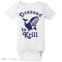 Dressed To Krill Funny Killer Whale Baby Bodysuit thumb 0