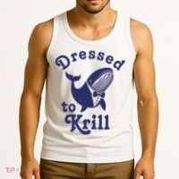 Dressed To Krill Funny Killer Whale Tank Top thumb 3