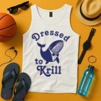 Dressed To Krill Funny Killer Whale Tank Top thumb 4