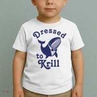 Dressed To Krill Funny Killer Whale Toddler T-Shirt thumb 2