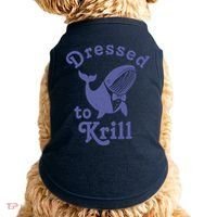 Dressed To Krill Whale Funny Doggie Tank thumb 0
