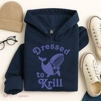 Dressed To Krill Whale Funny Hoodie thumb 4