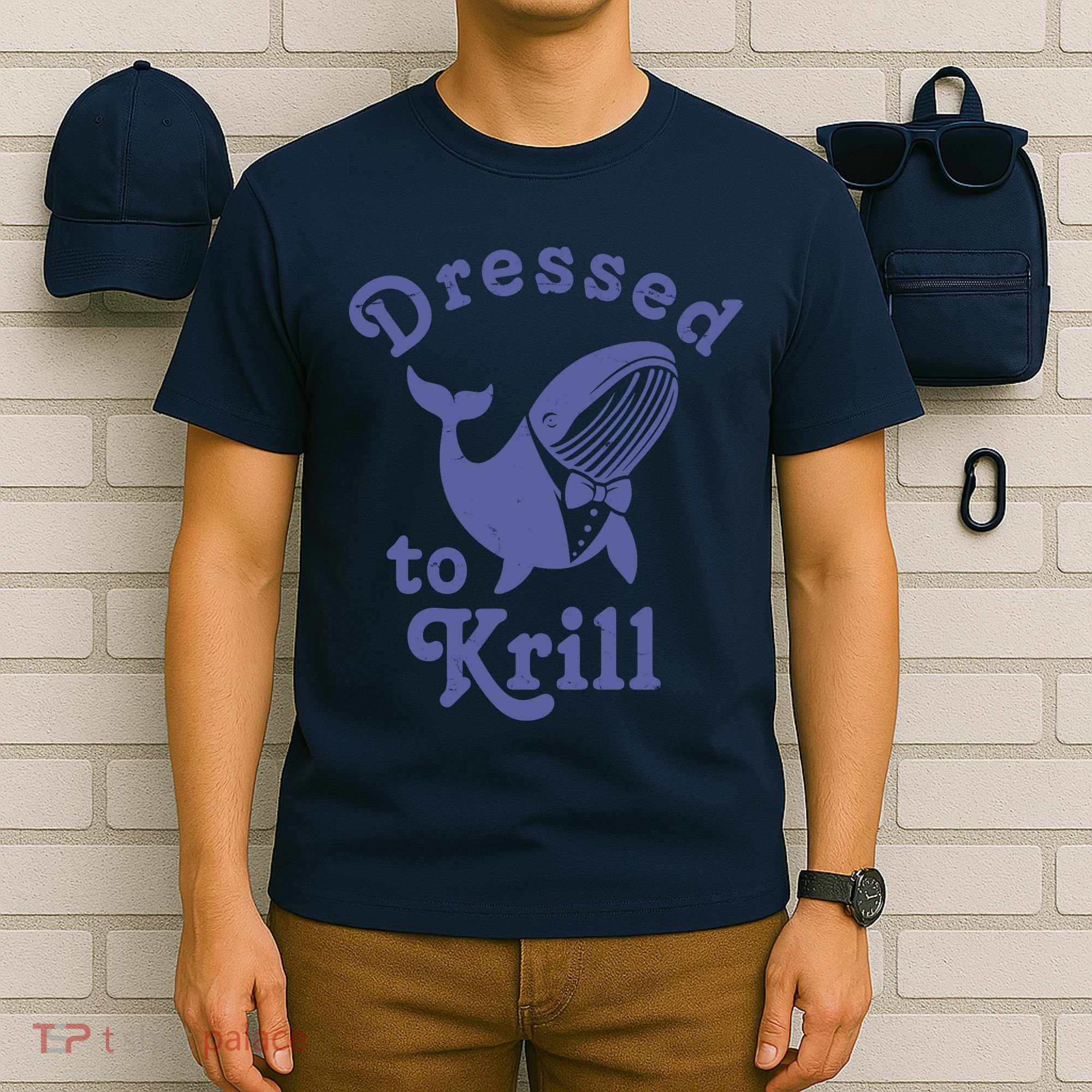 Dressed To Krill Whale Funny T-Shirt