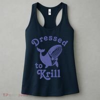 Dressed To Krill Whale Funny Women's Tank Top thumb 3