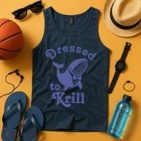 Dressed To Krill Whale Funny Tank Top thumb 4
