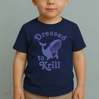 Dressed To Krill Whale Funny Toddler T-Shirt thumb 2