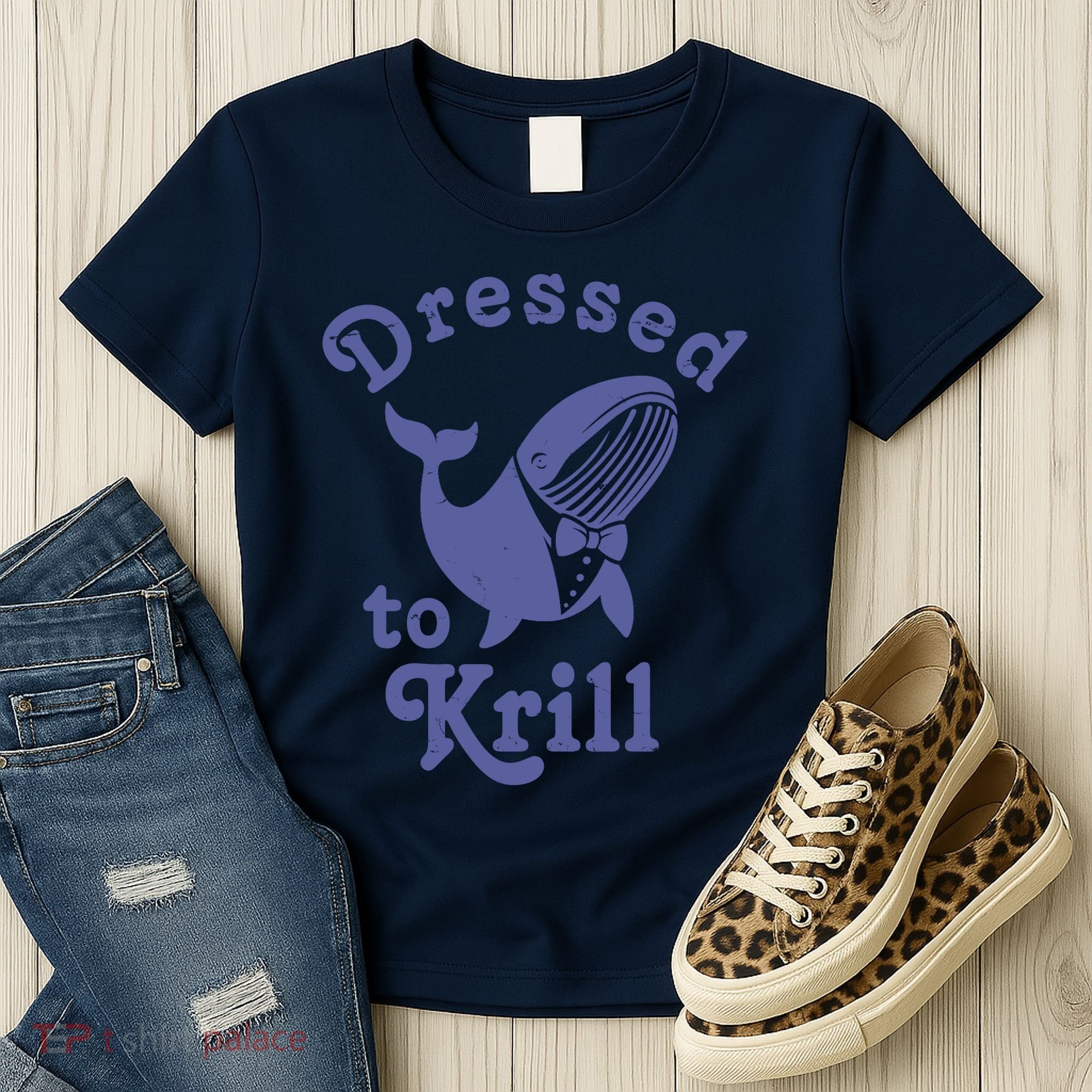 Dressed To Krill Whale Funny Women's T-Shirt