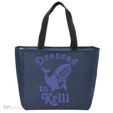 Dressed To Krill Whale Funny Tote Bag