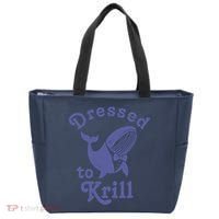 Dressed To Krill Whale Funny Tote Bag thumb 0