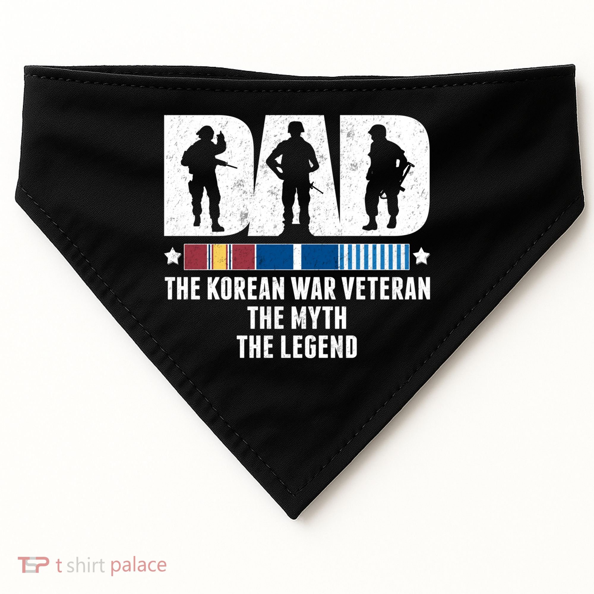 Dad The Korean War Veteran The Myth The Legend Gift USA-Made Doggie Bandana