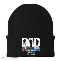 Dad The Korean War Veteran The Myth The Legend Gift Beanie thumb 0