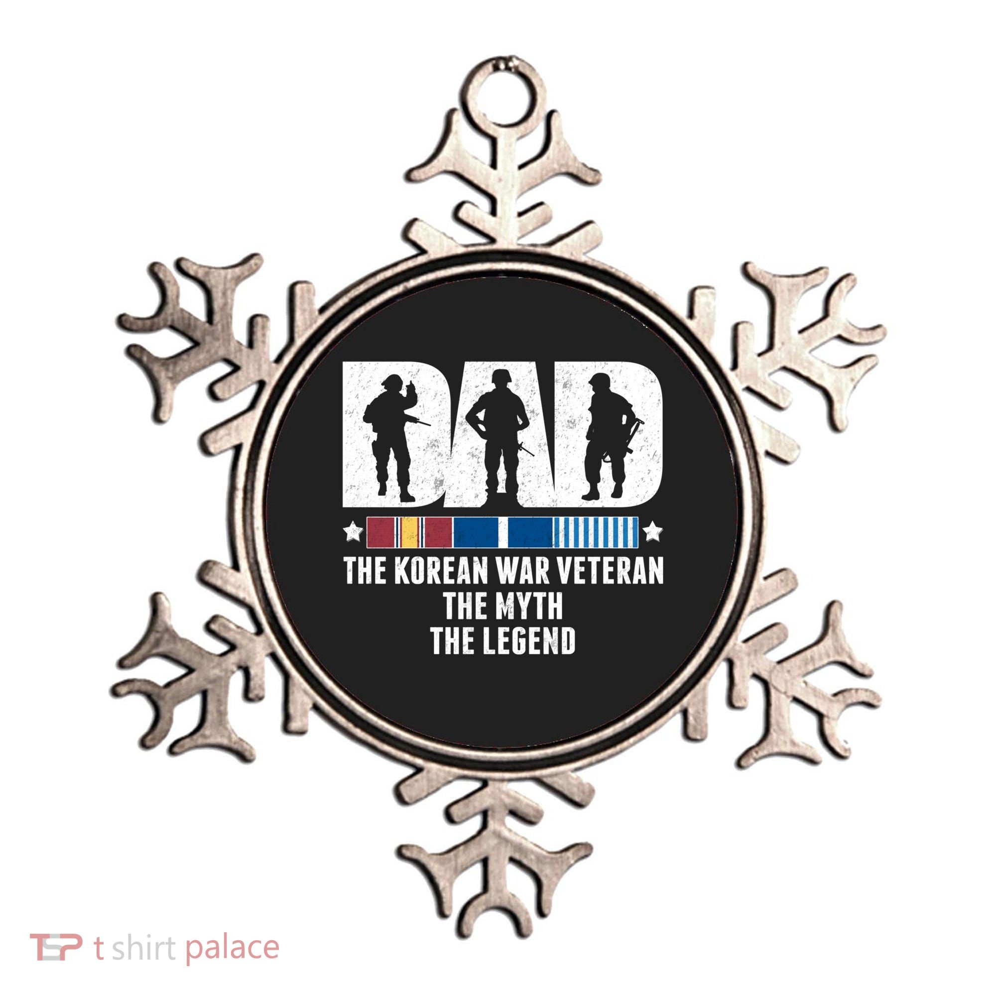 Dad The Korean War Veteran The Myth The Legend Gift Ornament