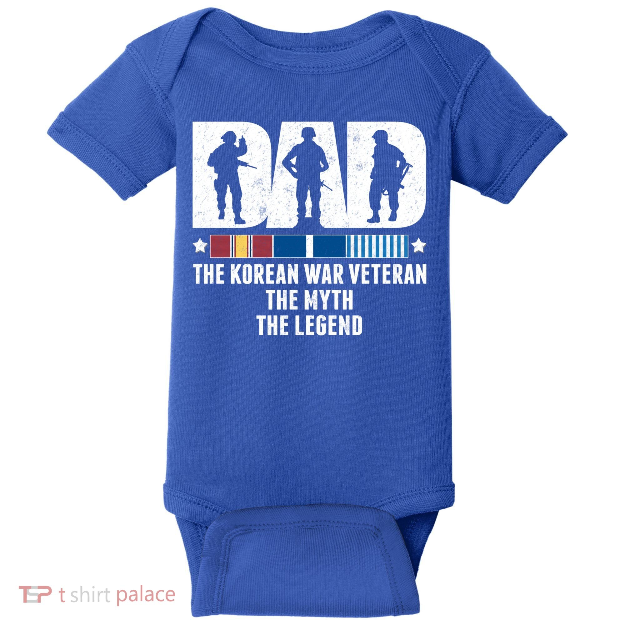 Dad The Korean War Veteran The Myth The Legend Gift Baby Bodysuit