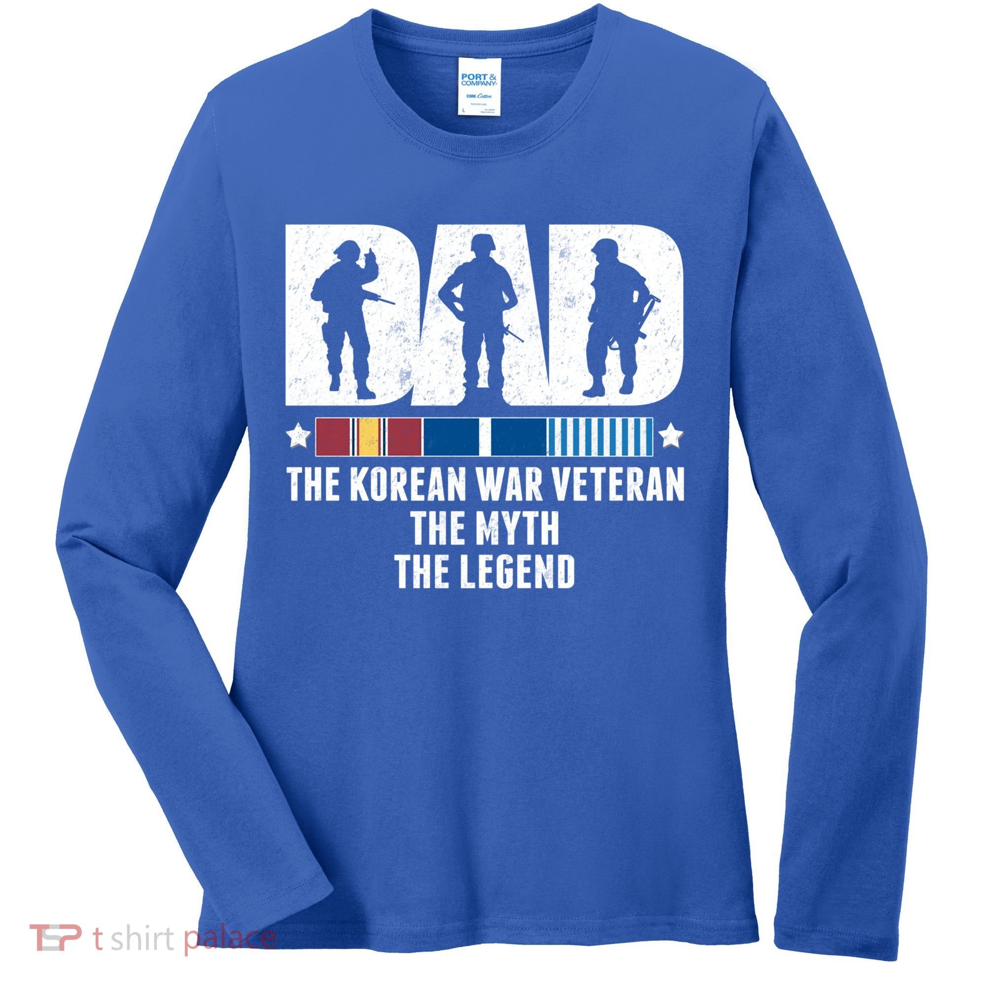 Dad The Korean War Veteran The Myth The Legend Gift Women's Long Sleeve Shirt
