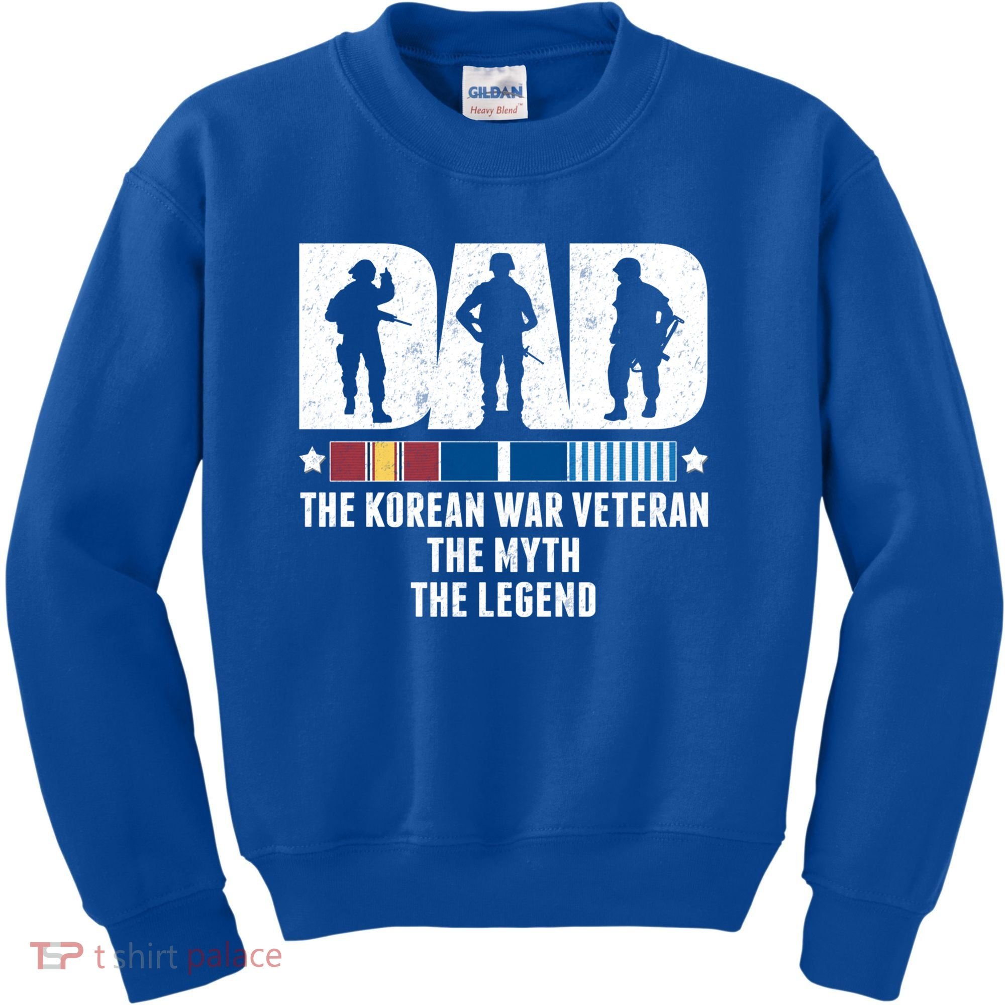 Dad The Korean War Veteran The Myth The Legend Gift Kids Sweatshirt