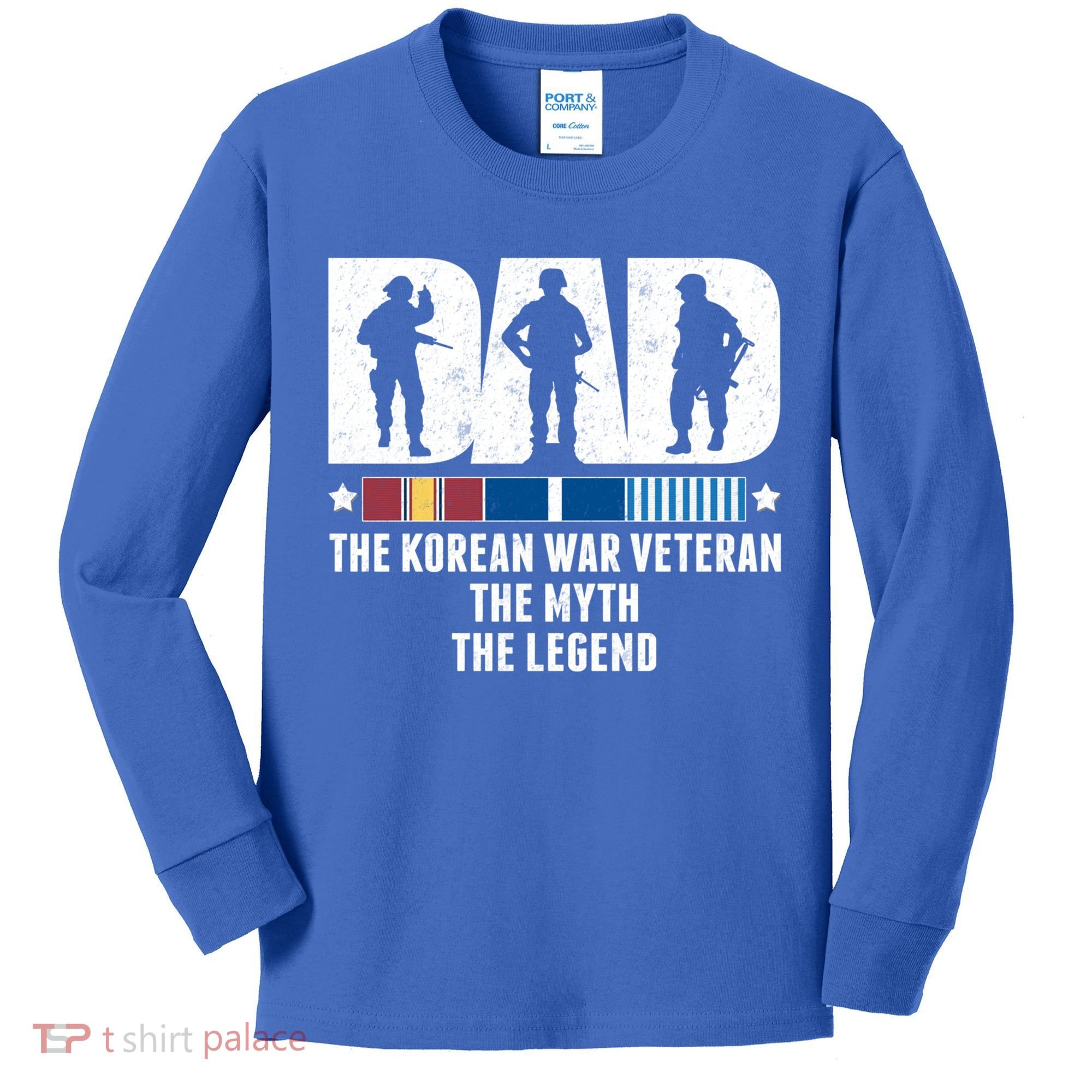 Dad The Korean War Veteran The Myth The Legend Gift Kids Long Sleeve Shirt