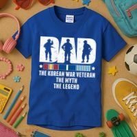 Dad The Korean War Veteran The Myth The Legend Gift Kids T-Shirt thumb 3