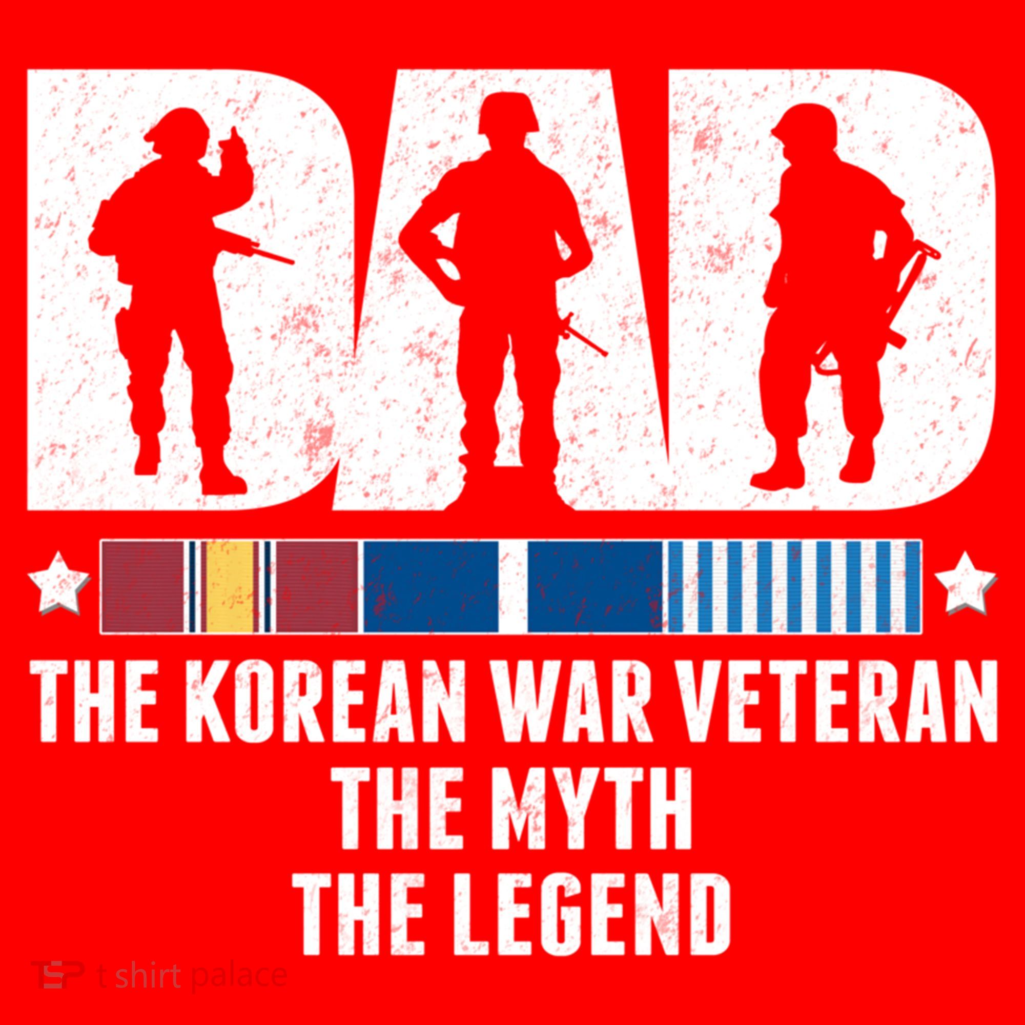Dad The Korean War Veteran The Myth The Legend Gift Santa Hat