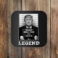 Trump 2024 Mugshot President Legend Coaster thumb 0