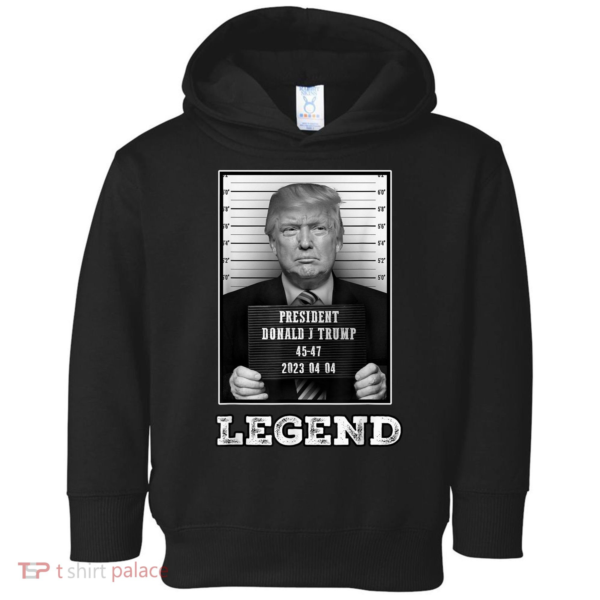 Trump 2024 Mugshot President Legend Toddler Hoodie