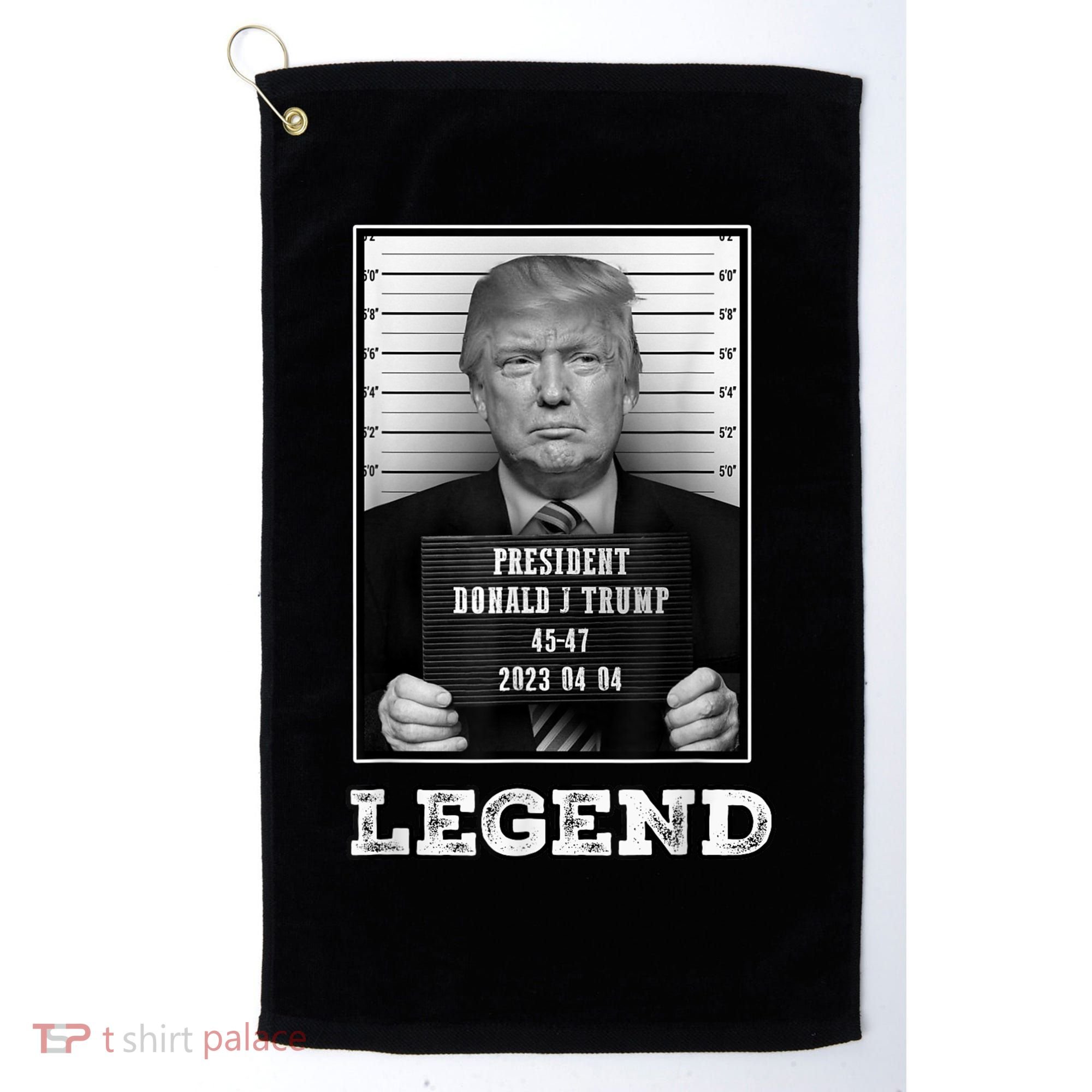 Trump 2024 Mugshot President Legend Golf Towel