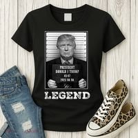 Trump 2024 Mugshot President Legend Women's T-Shirt thumb 3
