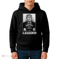 Trump 2024 Mugshot President Legend Kids Hoodie thumb 4