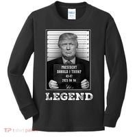 Trump 2024 Mugshot President Legend Kids Long Sleeve Shirt thumb 0