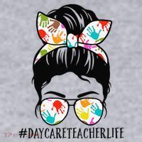 Daycare Teacher Life Messy Bun Mom  Women's Sweatshirt thumb 2