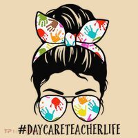 Daycare Teacher Life Messy Bun Mom  Tote Bag thumb 4