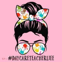 Daycare Teacher Life Messy Bun Mom  Coaster thumb 2