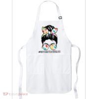 Daycare Teacher Life Messy Bun Mom  Apron thumb 0
